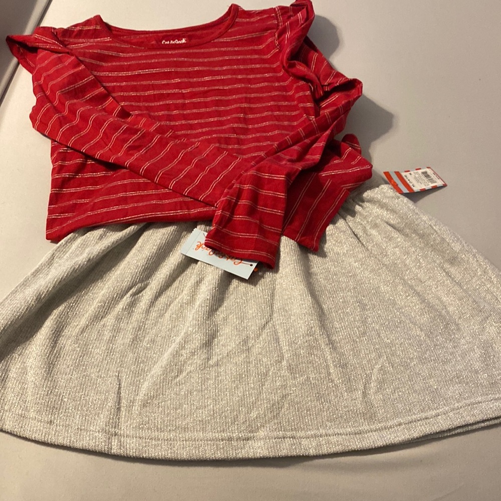 NWT- Cat and jack skirt and shirt set